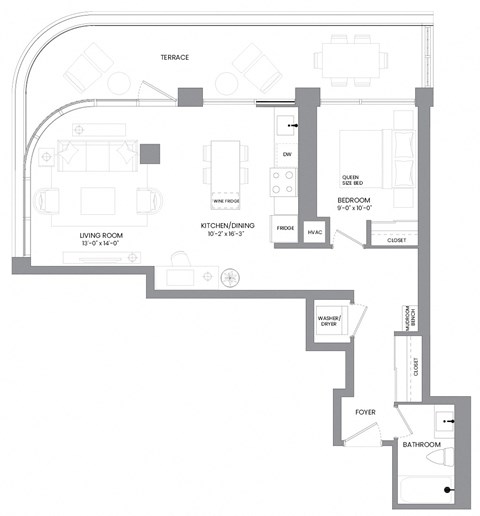 a floor plan of a house with a staircase